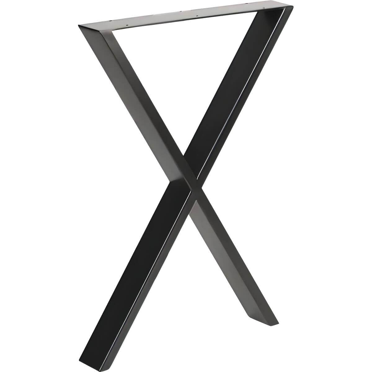 Gedotec Tischkufe FERRO-X-WIDE aus Stahl Schwarz, 710 x 780 mm