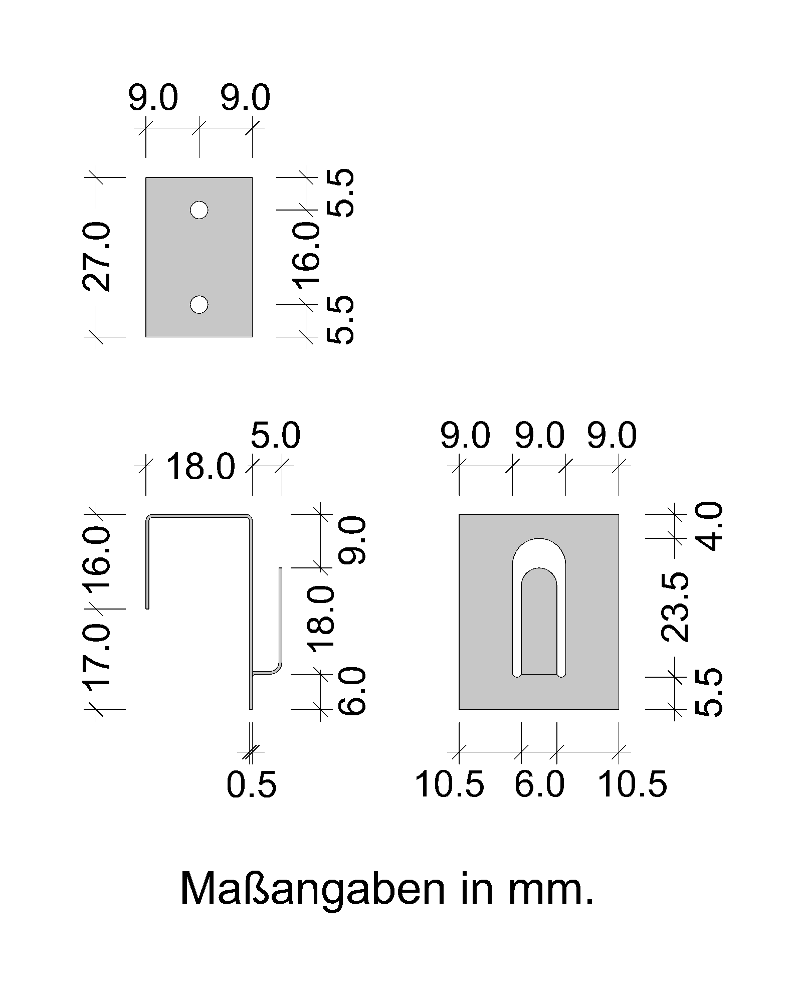 Skizze Fensterhaken