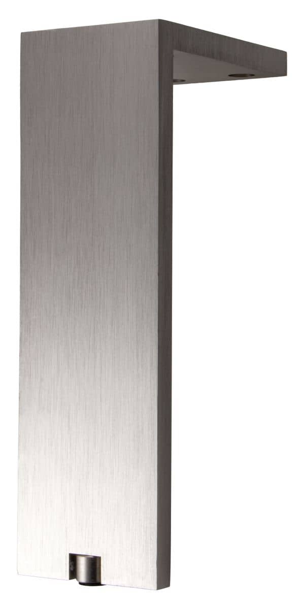6005200L24-3pkgM77S27rzE5 Möbelfuß FONDA aus Aluminium eckig höhenverstellbar 200 mm Edelstahl Optik