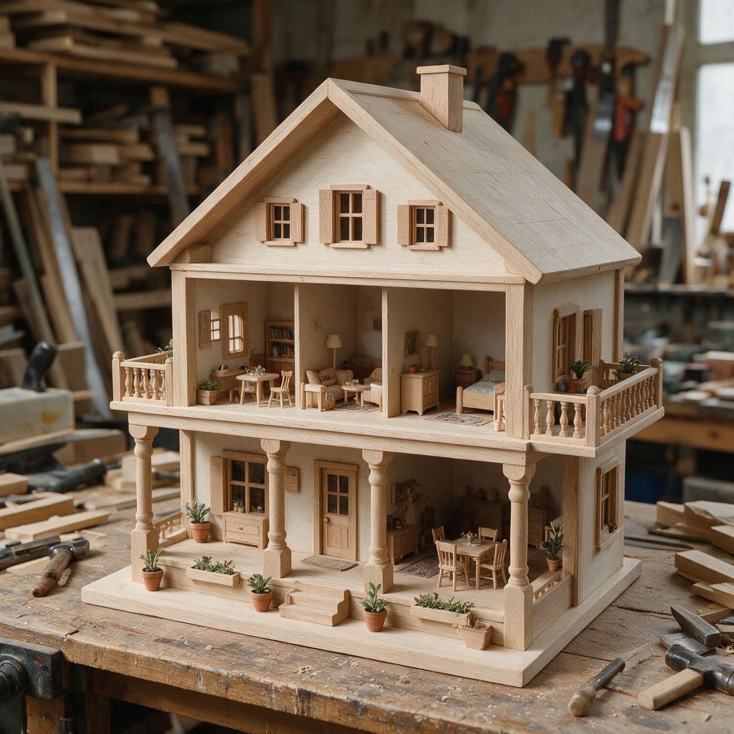 Gedotec Säule aus Holz für Möbel, Ø 26 x 140 mm