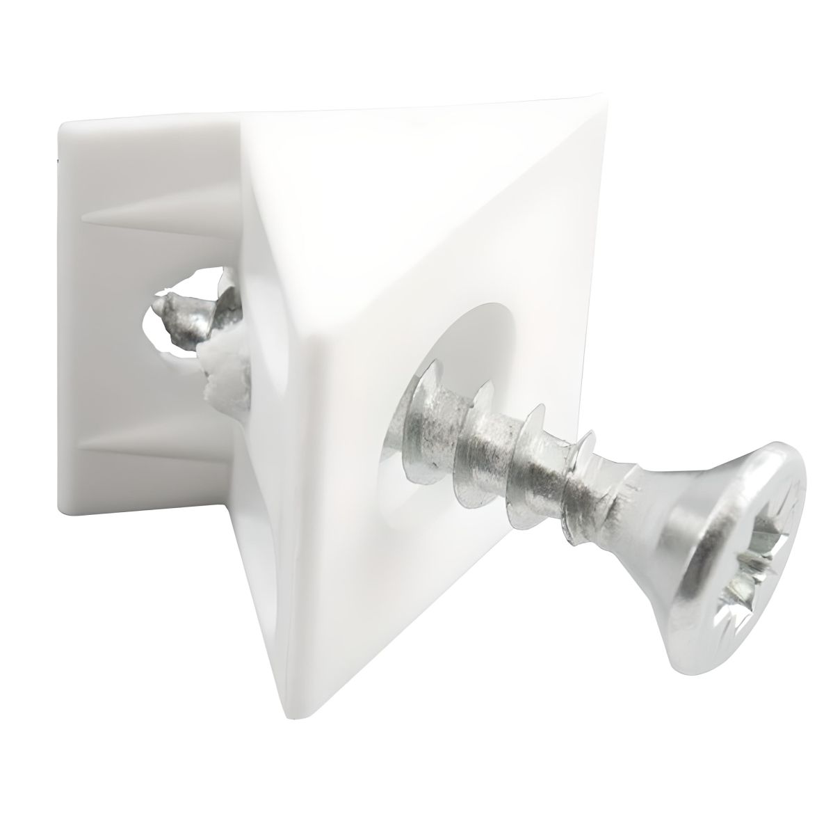 Siso back panel holder ERIC made of plastic with pre-assembled clamping plate screw, white