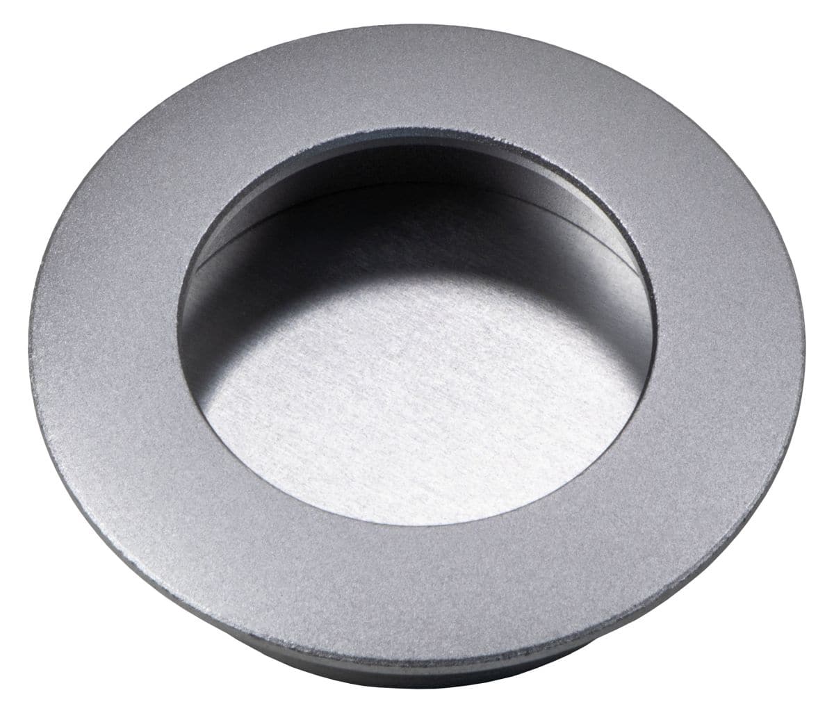 Häfele poignée coquille en aluminium ronde à coller argent, Ø 50 mm