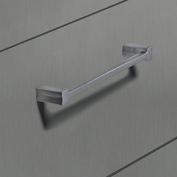Häfele Möbelgriff H2340 aus Metall, Edelstahl-Optik BA 128 mm