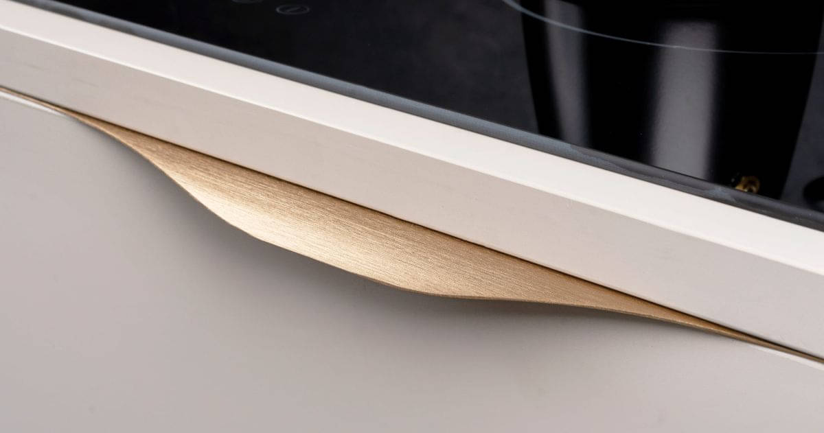 Viefe Griffleiste NOMA aus Aluminium, Messing gebürstet - 256 mm