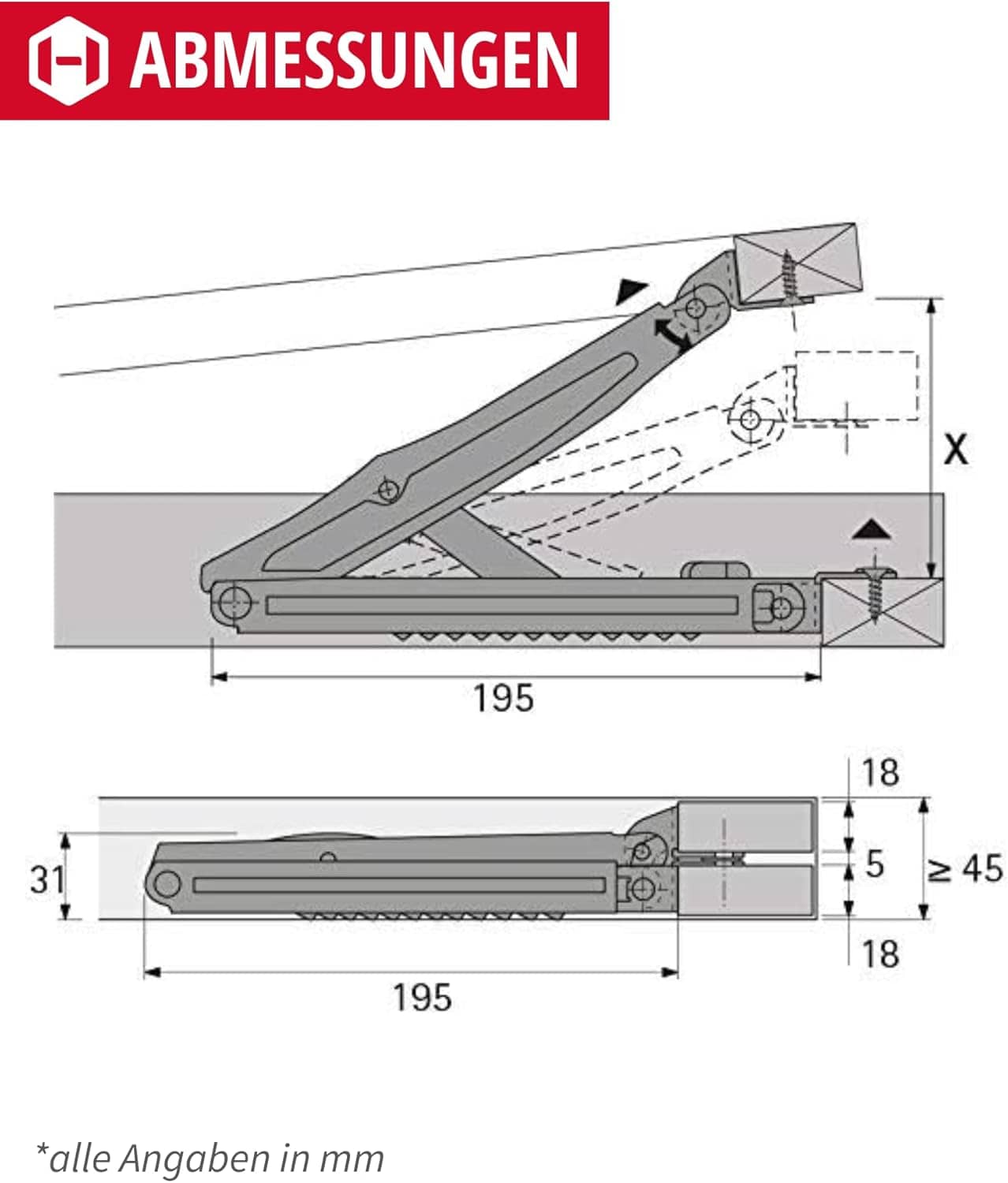 Hettich okucie regulacyjne MULTIFLEX do zagłówków i podnóżków