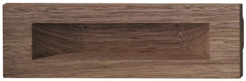 Häfele Shell Handle Model H1857 Wood Rectangular Walnut 160x50 mm