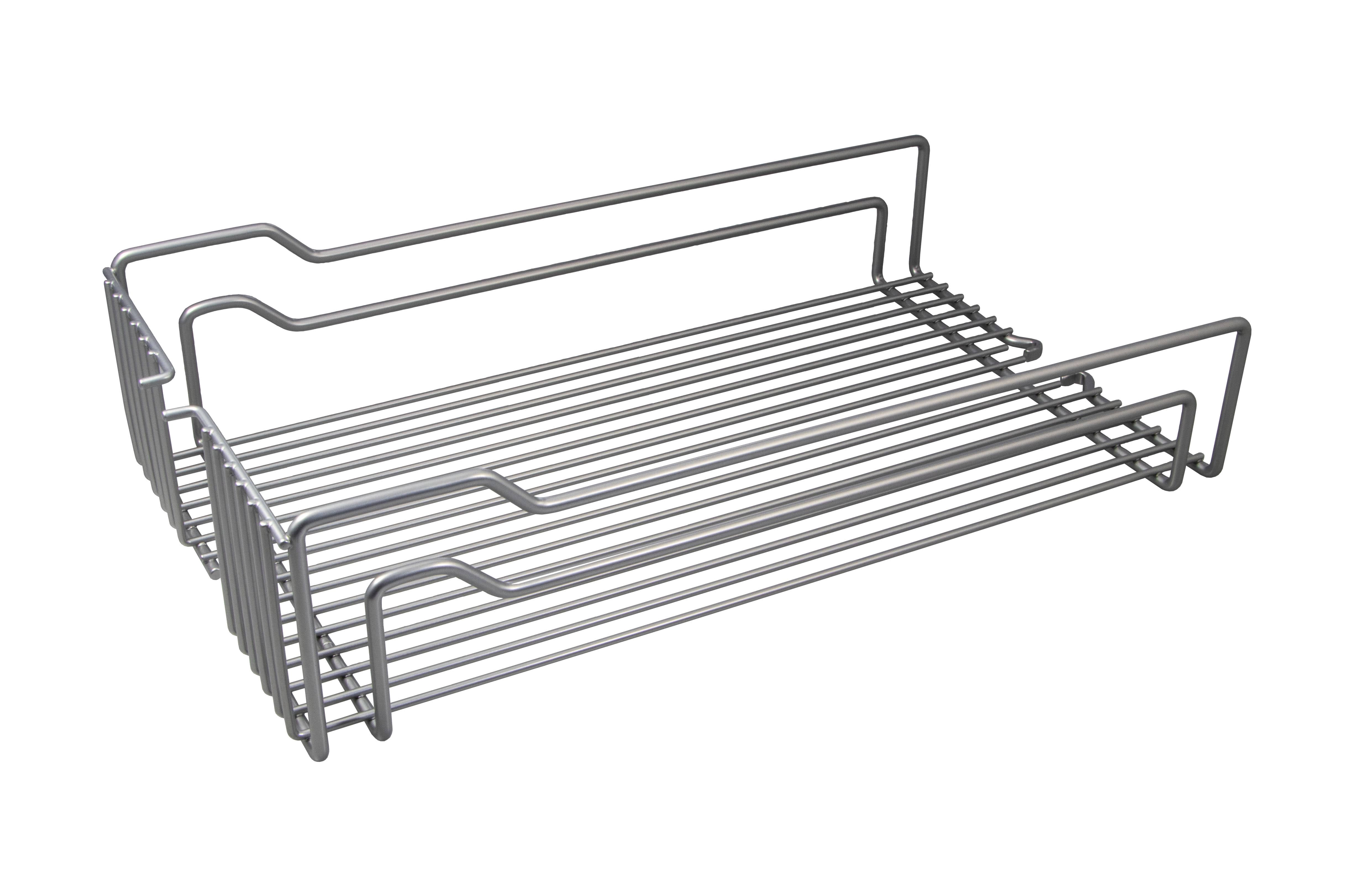 Kesseböhmer Einhängekorb für Unterschrank/Hochschrank-Frontauszug, weißaluminium - RAL 9006