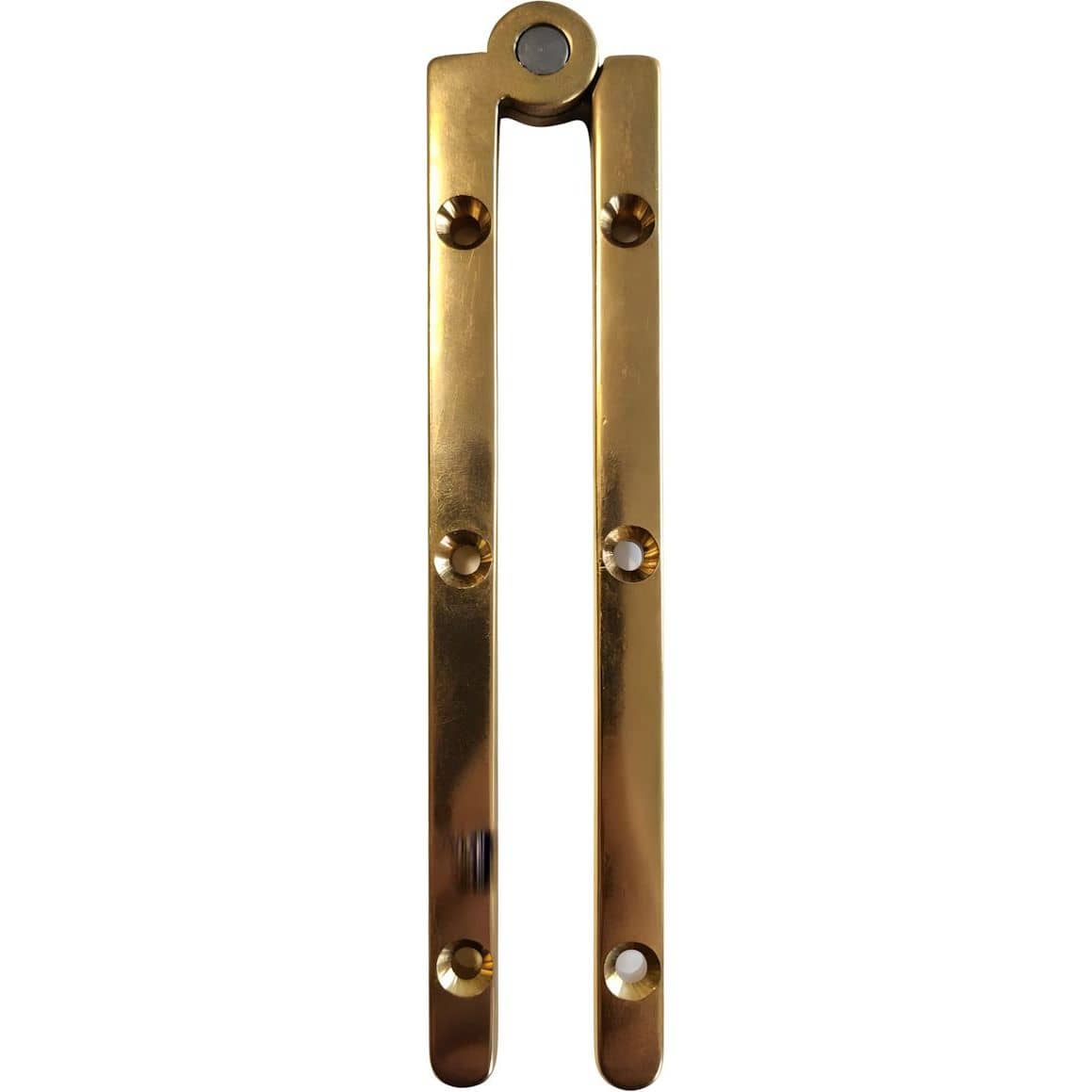 Gedotec Scherenscharnier PREMIUM aus Messing für Klappen und Schreibtischplatten, 130 mm