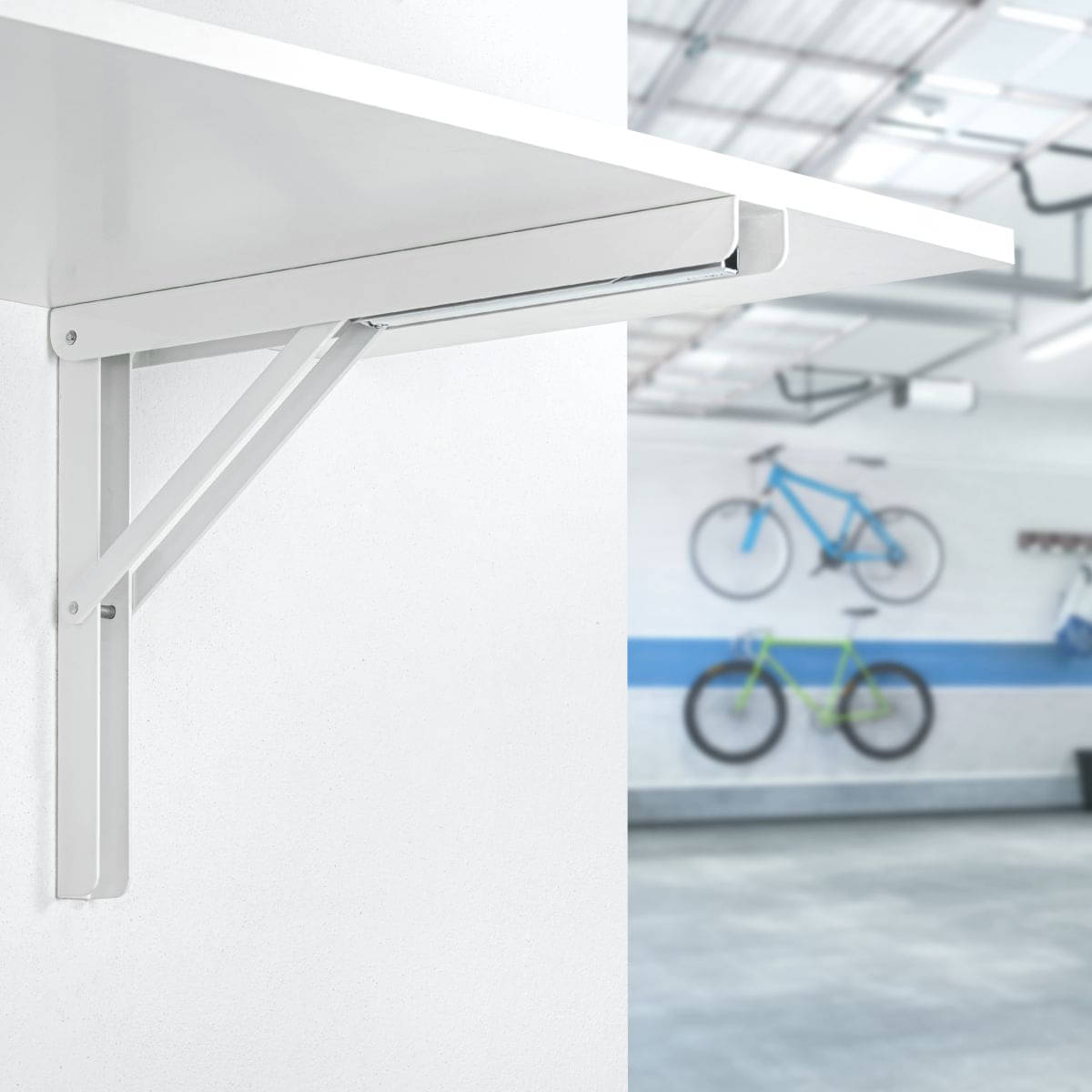 Klappkonsole PROFI LINE aus Stahl weiß