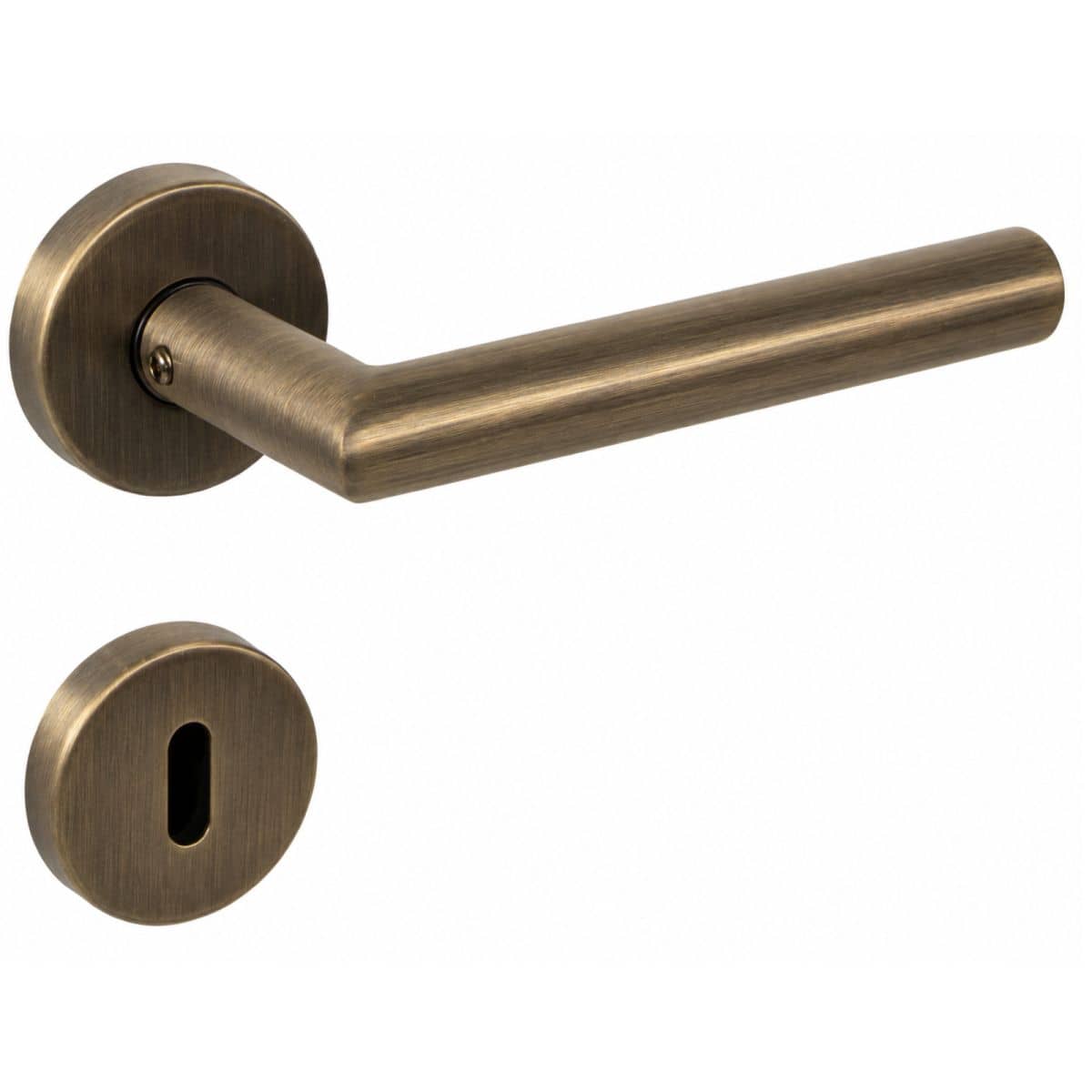 Fimet Drückergarnitur CHAPO 102-236 aus Edelstahl, BB - Buntbart - Bronze gebürstet