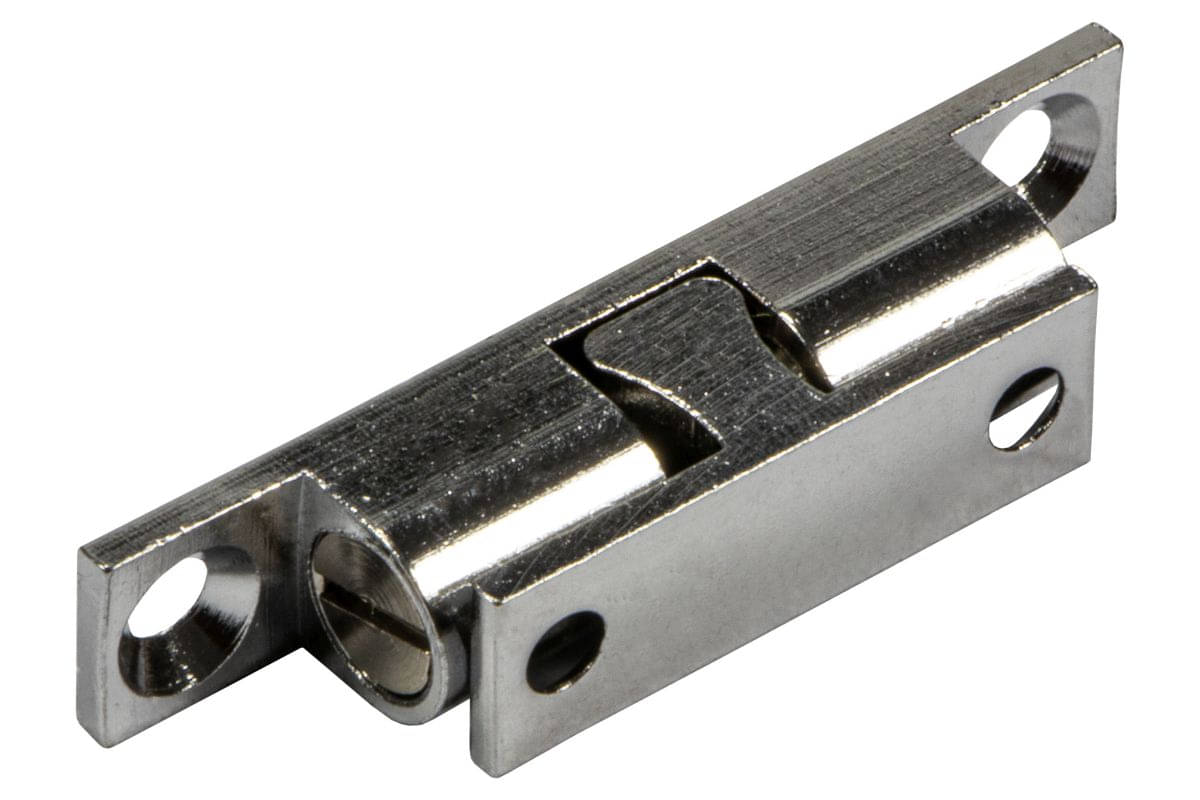 Doppel-Kugelschnapper aus Messing verstellbar verchromt poliert 60 mm