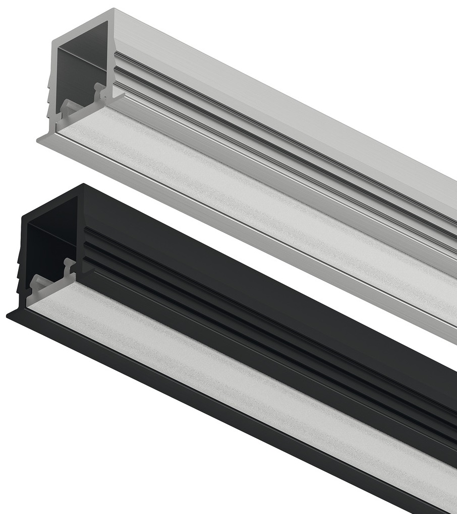 Häfele LOOX5 LED Recessed Profile 1104 made of Aluminum Inner Width 8 mm