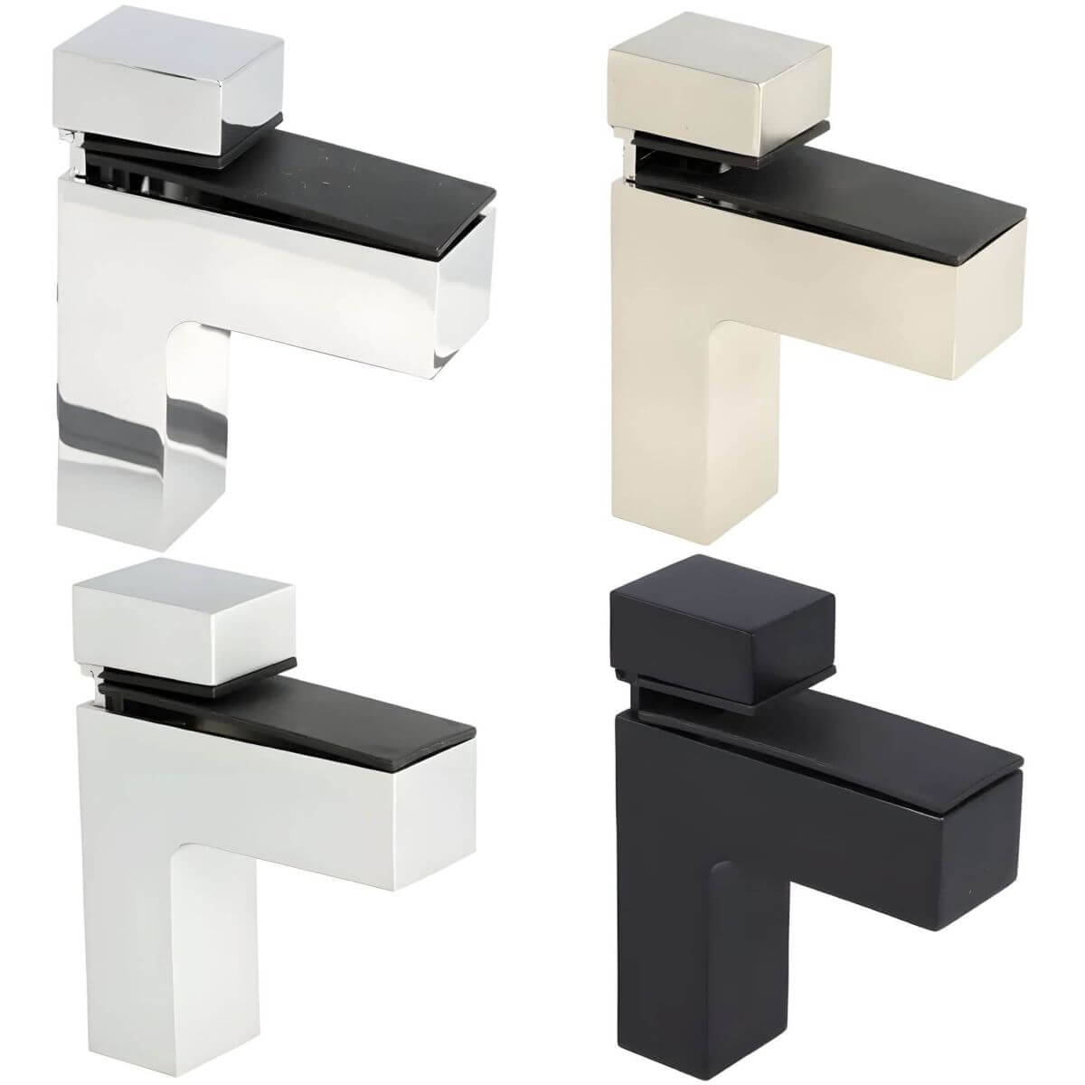 Siso Klemmtablarträger SQUARE für Glas- & Holztablare mit Tablardicke 4 - 40 mm