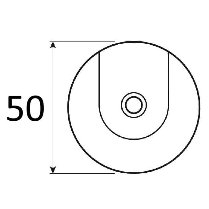 Gedotec Schrankrohrlager aus Holz Ø 50 mm für Ø 28 mm Holzstange