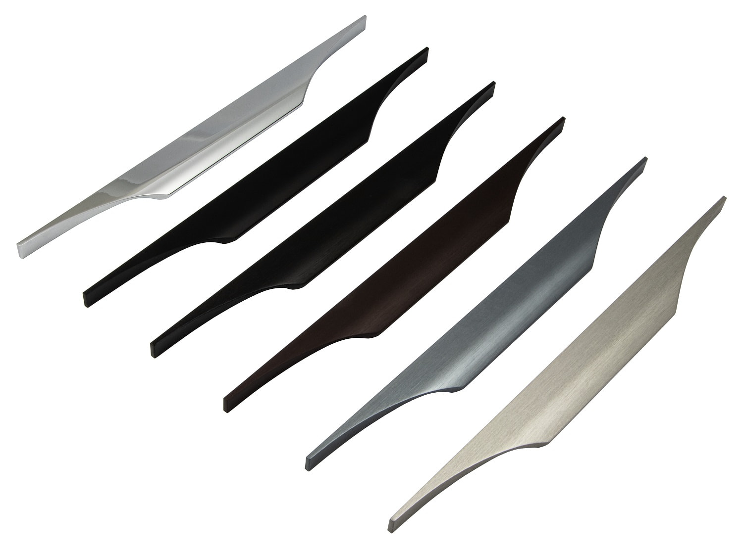 Gedotec Möbelgriff Griffleiste Küche Schubladengriff BA 160 mm Aluminium Schrankgriff, Schwarz gebürstet