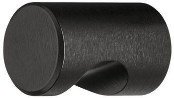 Bouton de meuble Häfele LINA BLACK en aluminium avec poignée encastrée noire