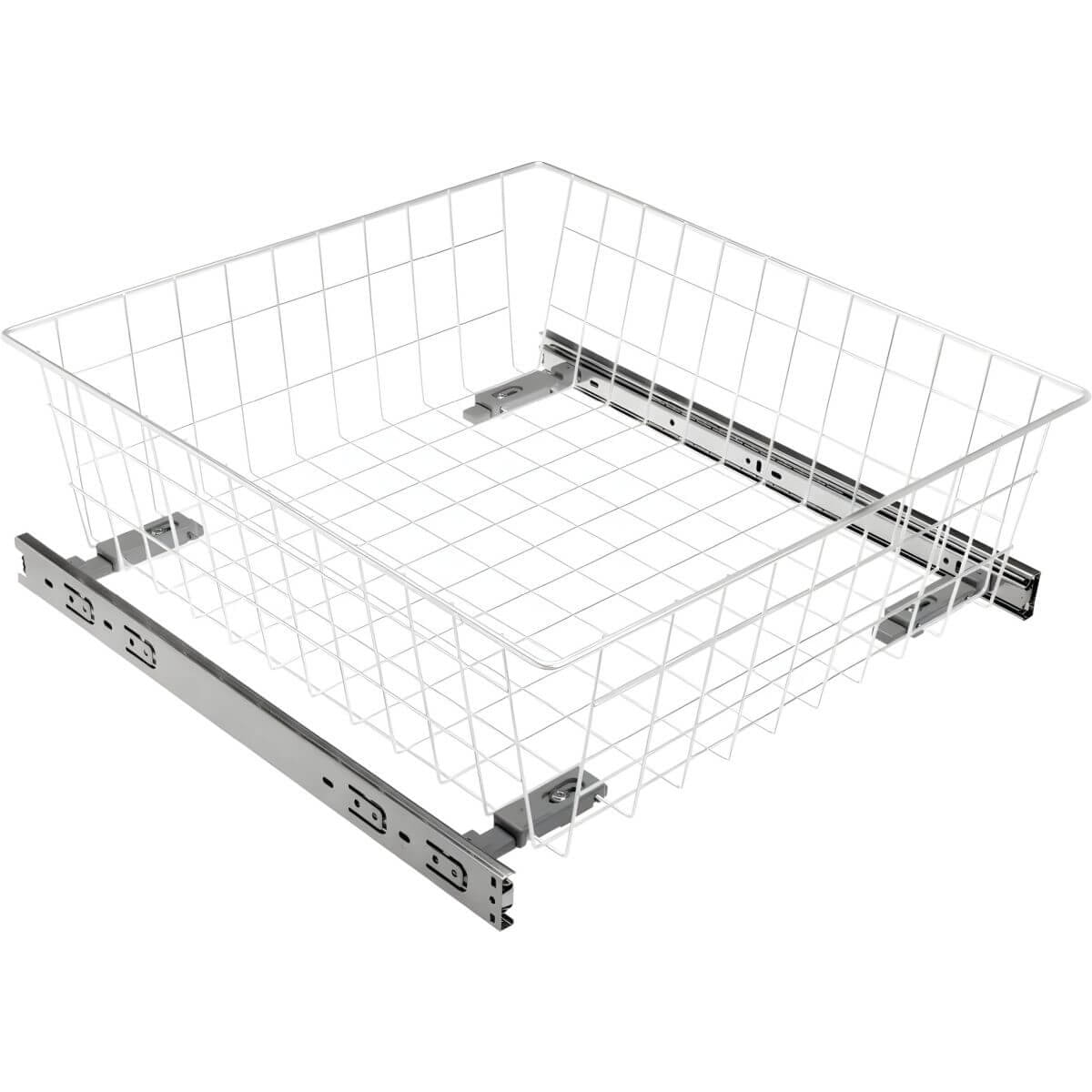 Gedotec Gitterauszugkorb CLASSIC aus Stahl weiß Tiefe 485 mm inkl. Auszugschiene