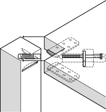 Tischbeinbefestigung flächenbündig