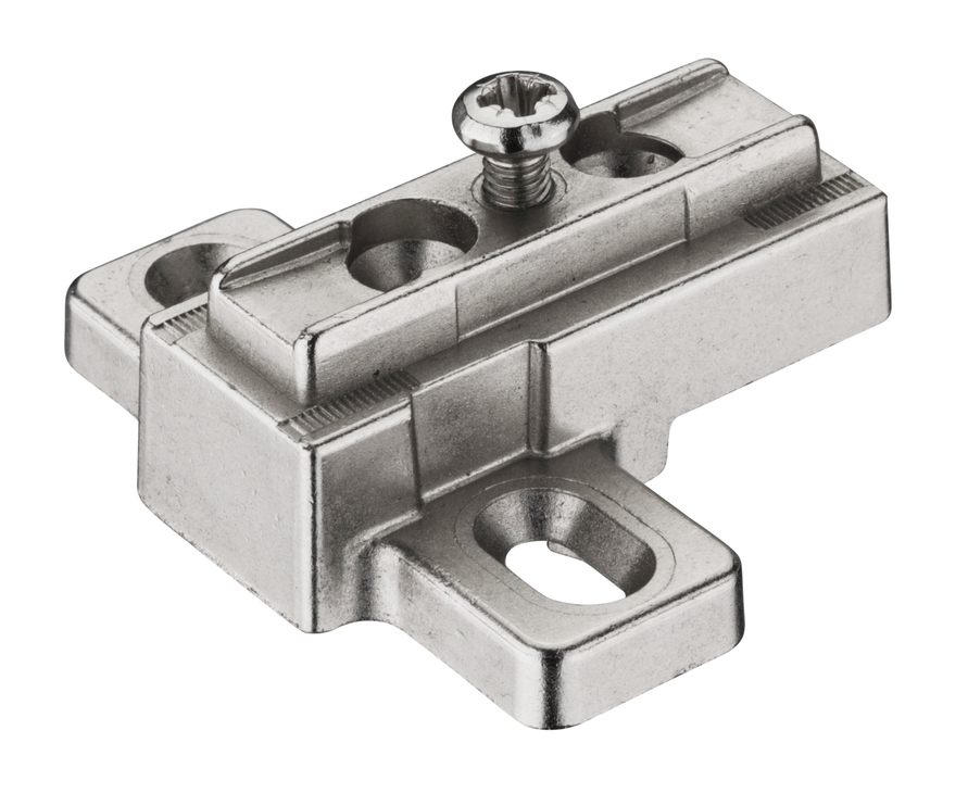 Häfele Cross Mounting Plate Duomatic A Distance 9 mm Push-to-open Technology Euro Screws Pre-assembled