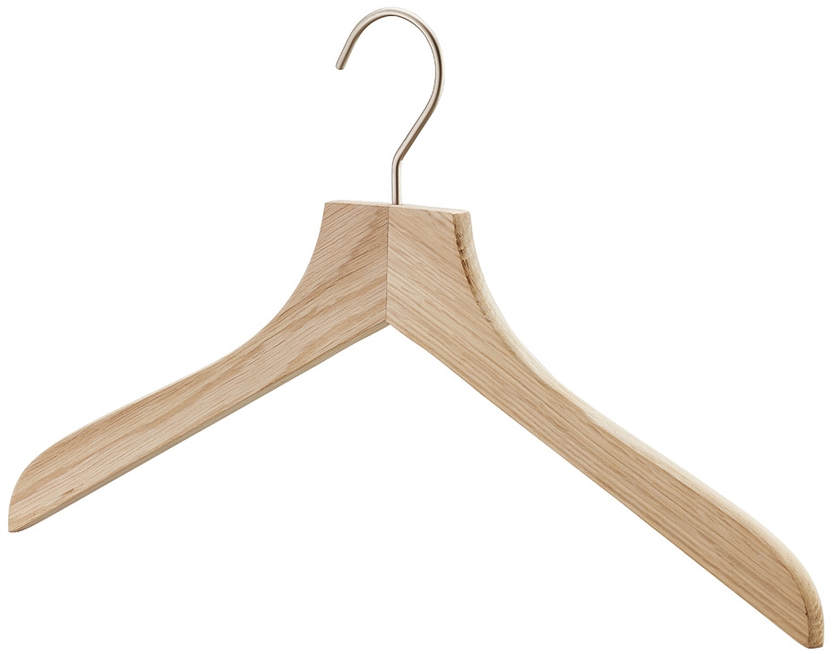 Häfele Clothes Hanger H5217 Oak Hook Silver Matt