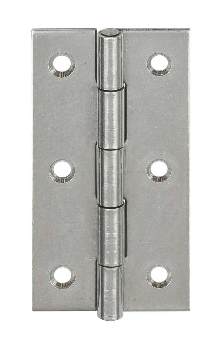 Vormann hinge made of stainless steel with hardened pin, rectangular, 80 x 41 mm