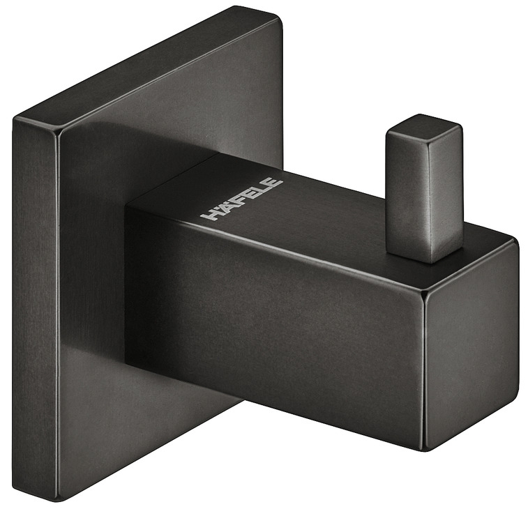 Häfele towel hook H2090 brass graphite black square