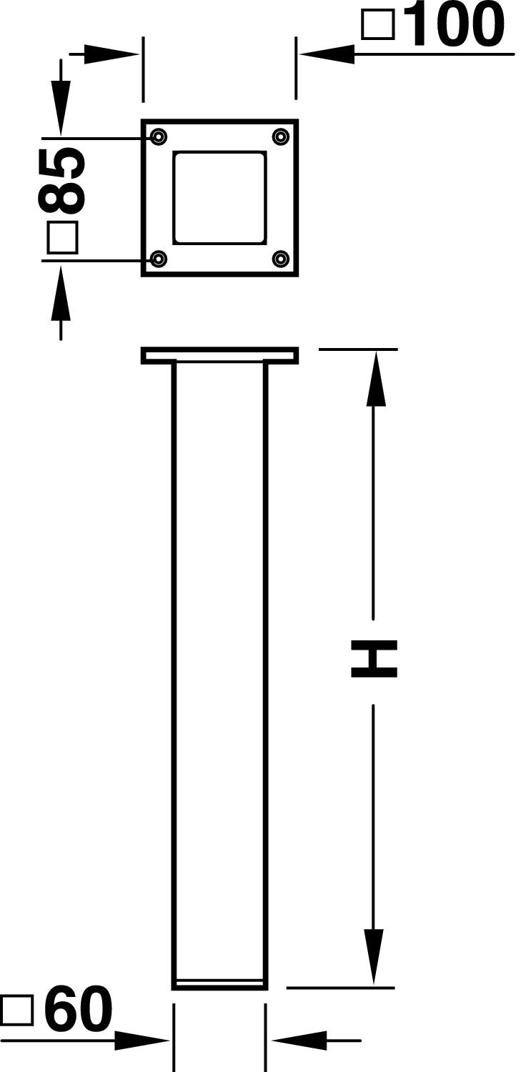 Skizze Tischbein