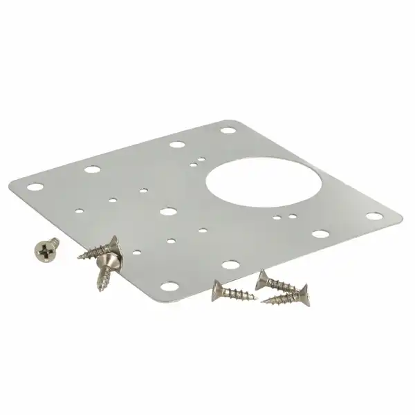 Siso Reparaturplatte EASY 90x90 mm für Topfscharniere Edelstahl mit Schrauben