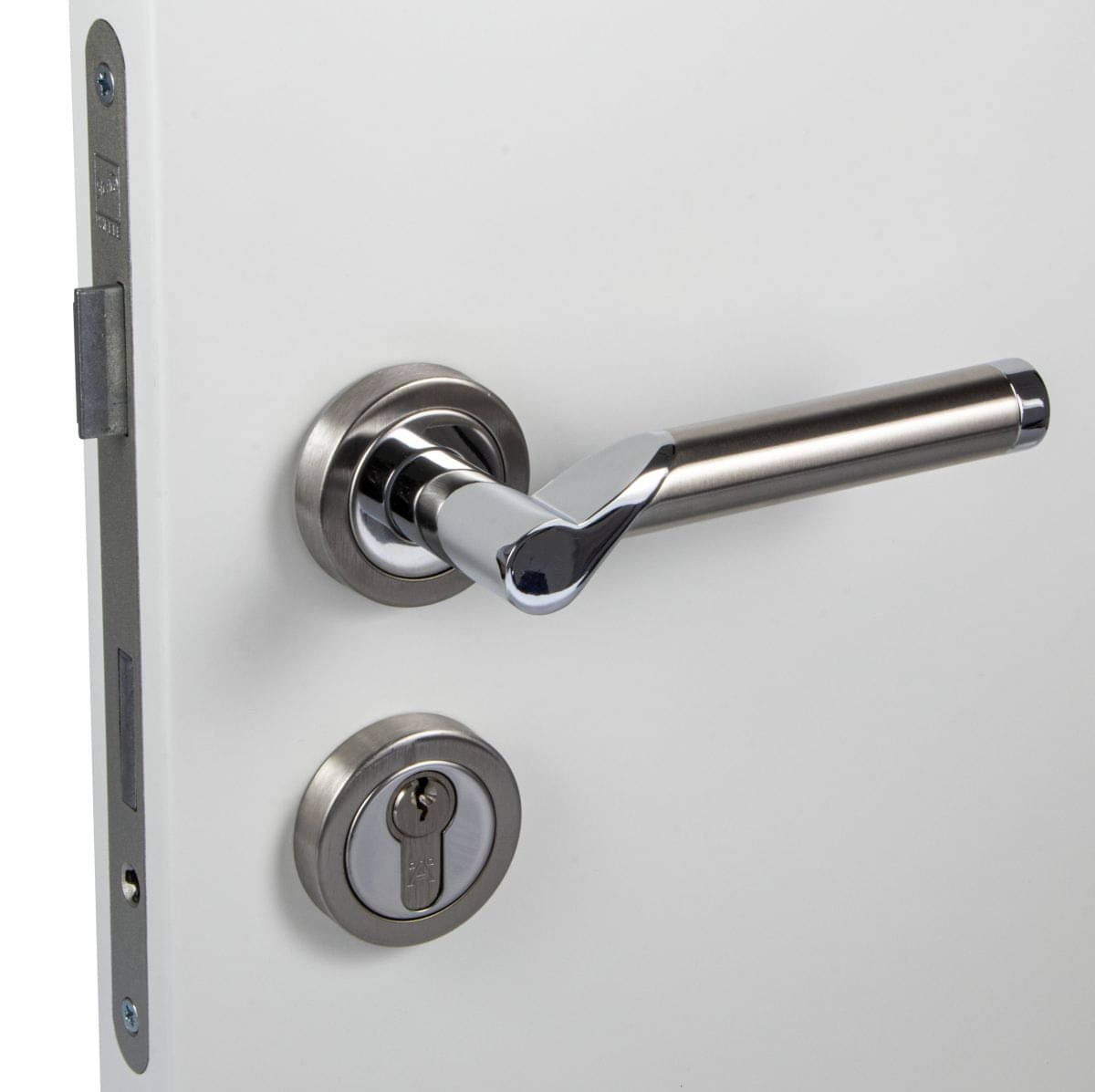 Türdrücker MIRAGE aus Edelstahl gebürstet / verchromt PZ