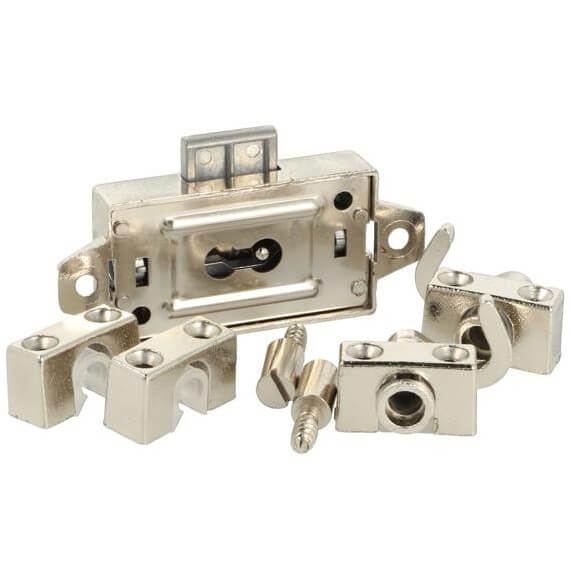 Siso espagnolette lock set 155M made of metal, nickel-plated