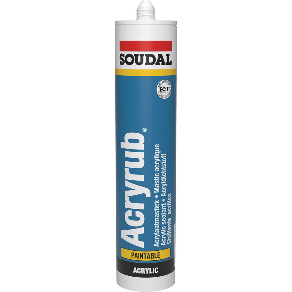 Soudal acrylic sealant ACRYRUB, paintable white 310 ml