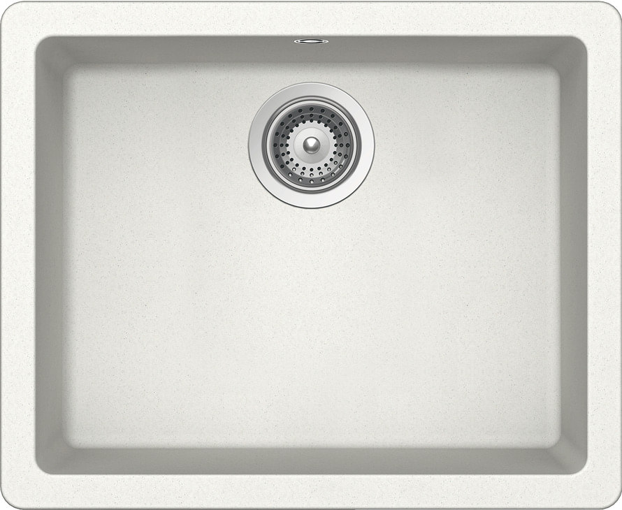 Aufbauspüle ASUS04 550 x 430 mm Weiß