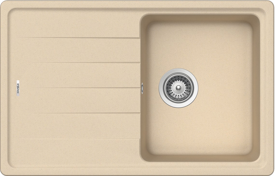 Aufbauspüle AS01S mit kleinem Becken 780 x 500 mm Beige