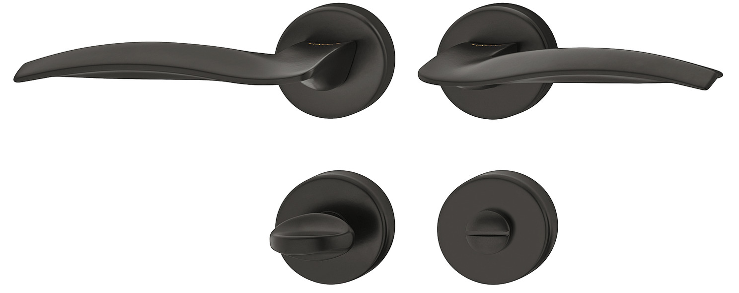 Türdrücker schwarz matt WC