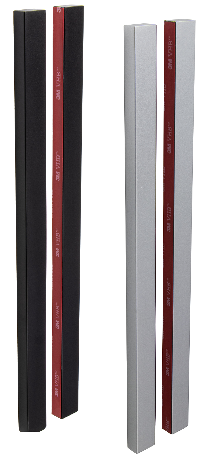 Fimet Glastürgriff zum Kleben für Glastüren Aluminium Türgriff CLUST selbstklebend, silber - 700 mm