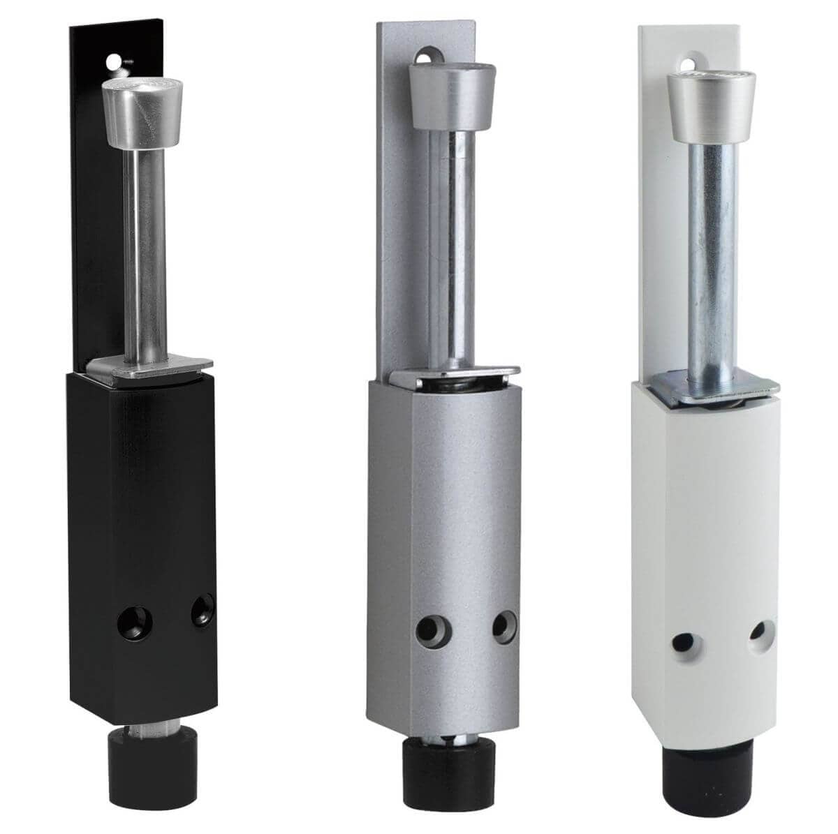 KWS Türfeststeller 1222 aus Aluminium, Hub 60 mm 35 x 225 mm, Silber matt