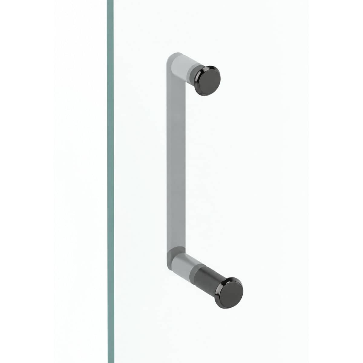 Viefe Duschtürknopf-Set FASE aus Aluminium, Ø 23 mm - Titanschwarz poliert (PVD)