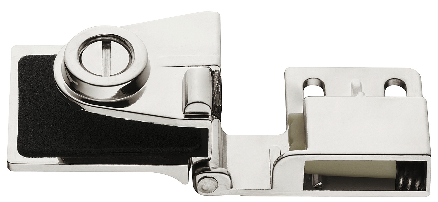 Häfele glass door hinge H1417 for door installation without glass drilling, center hinge