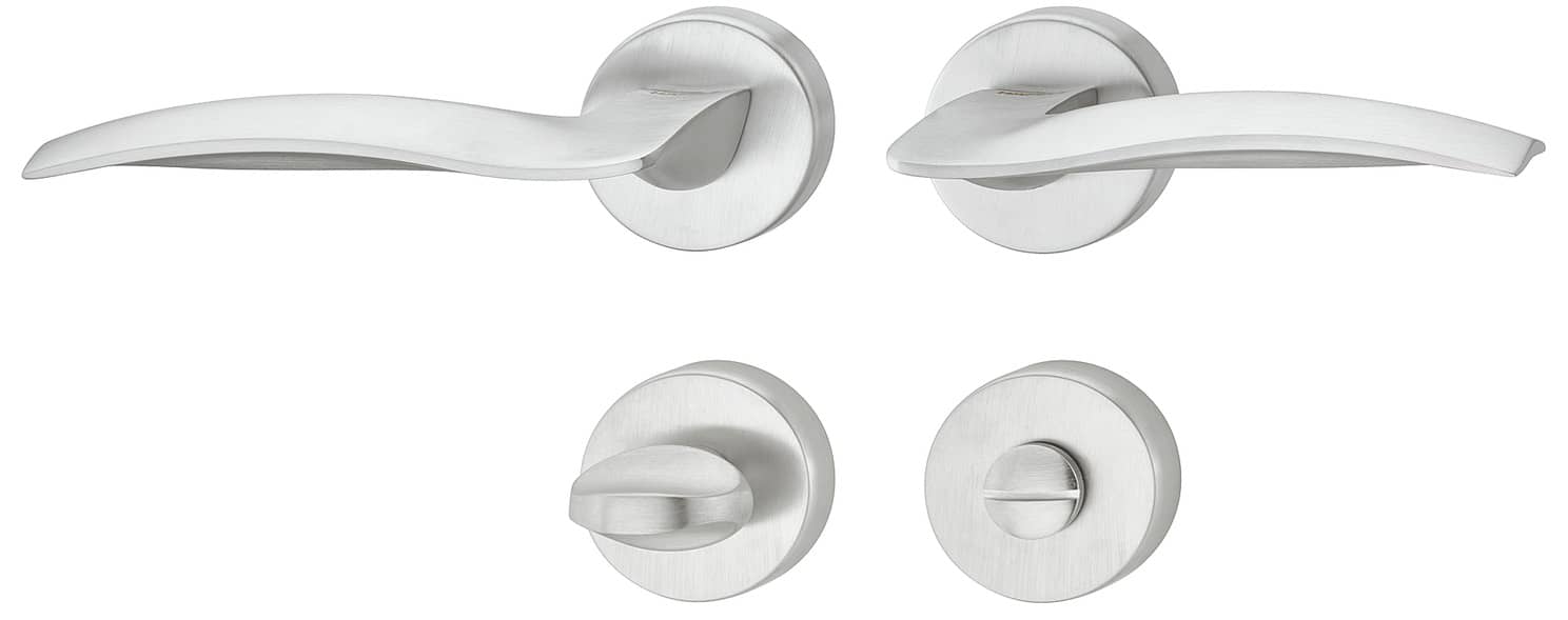 Türdrücker chrom matt WC