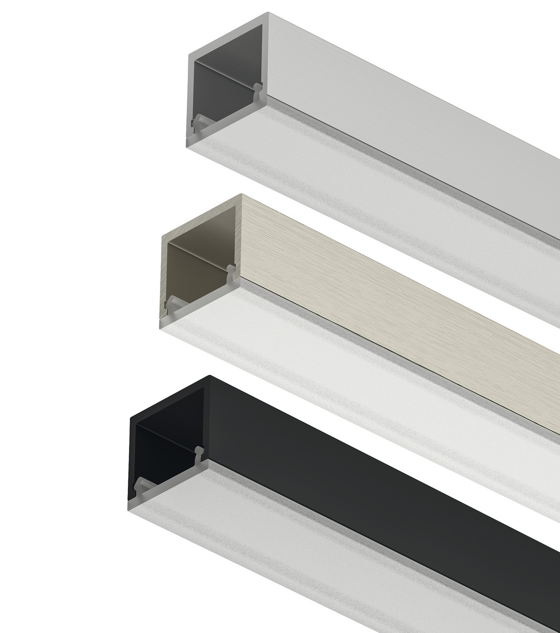 Häfele LOOX5 Perfil de subestructura LED 2101 de aluminio, ancho interior 11 mm, perfil plata - 3000 mm