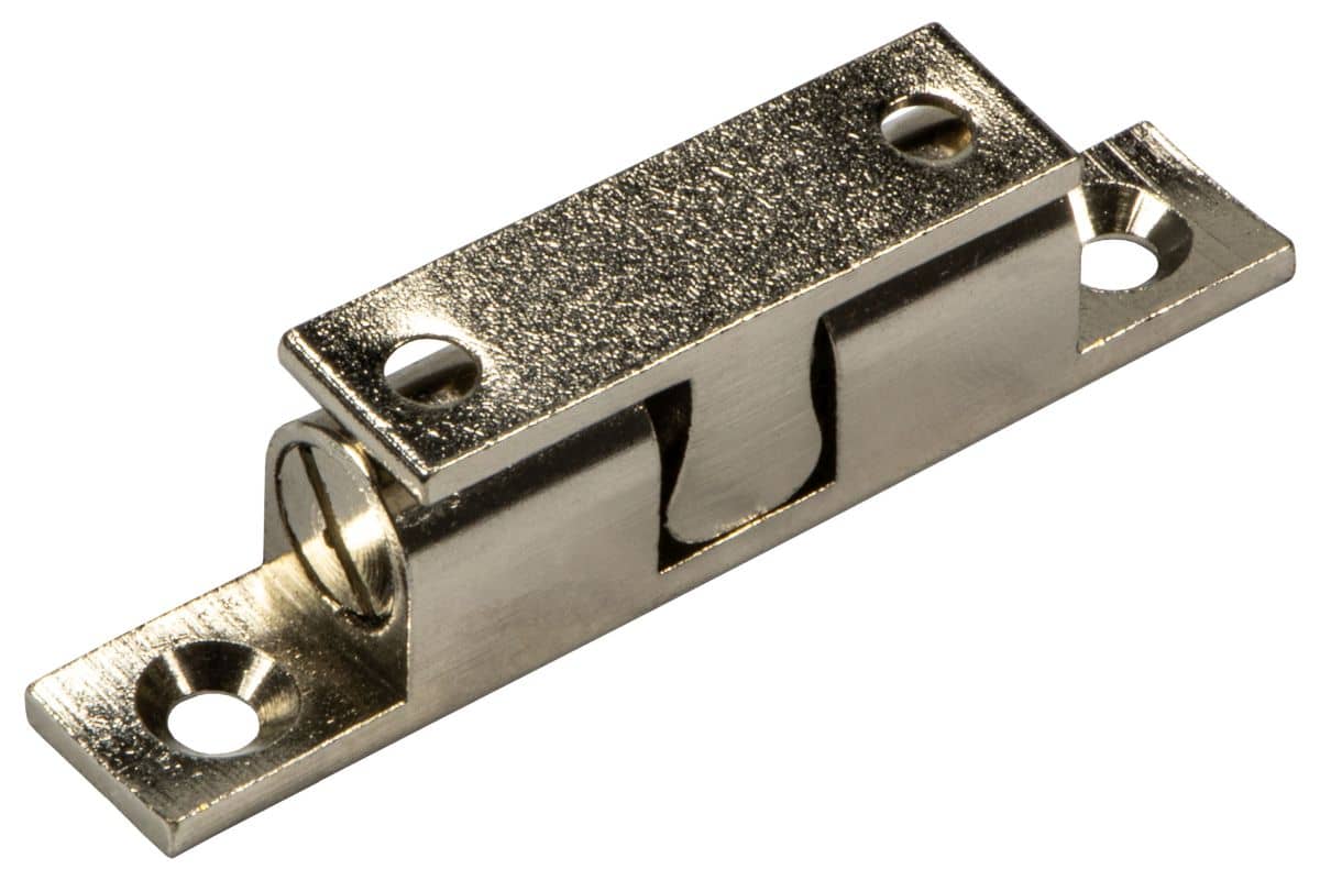 244-20-617-21 Doppel-Kugelschnapper aus Messing verstellbar vernickelt matt 70 mm