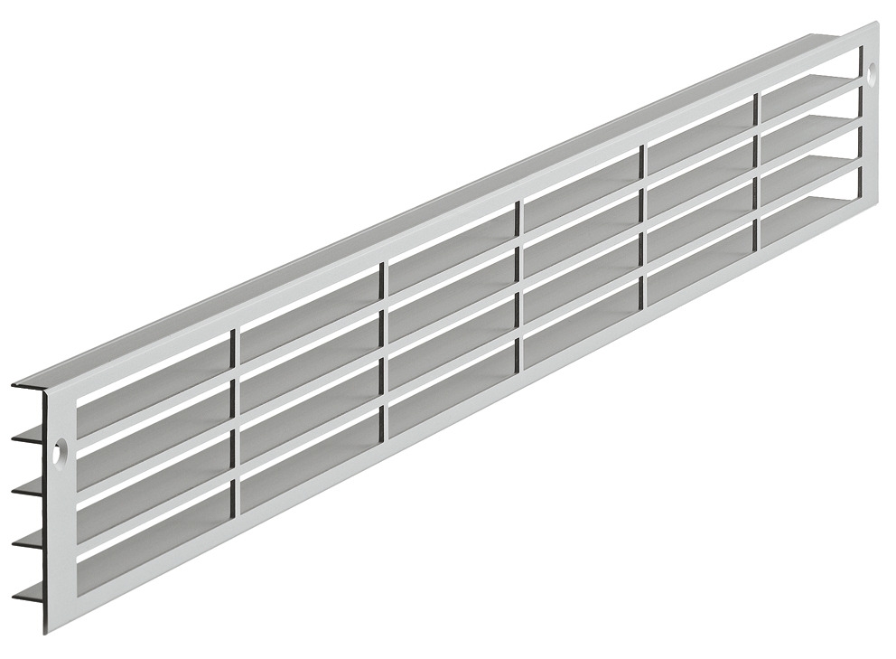 Häfele ventilation grille H3637 square 570x57 mm aluminum with backward-slanting slats