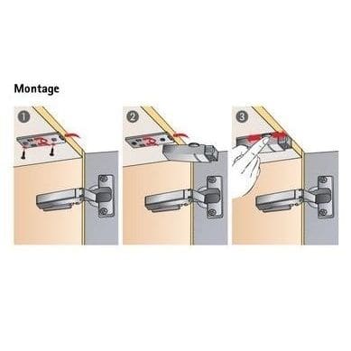 Hettich Anschraubdämpfer 60579 Silent Eck,Mittel,Innenanschlag vernickelt