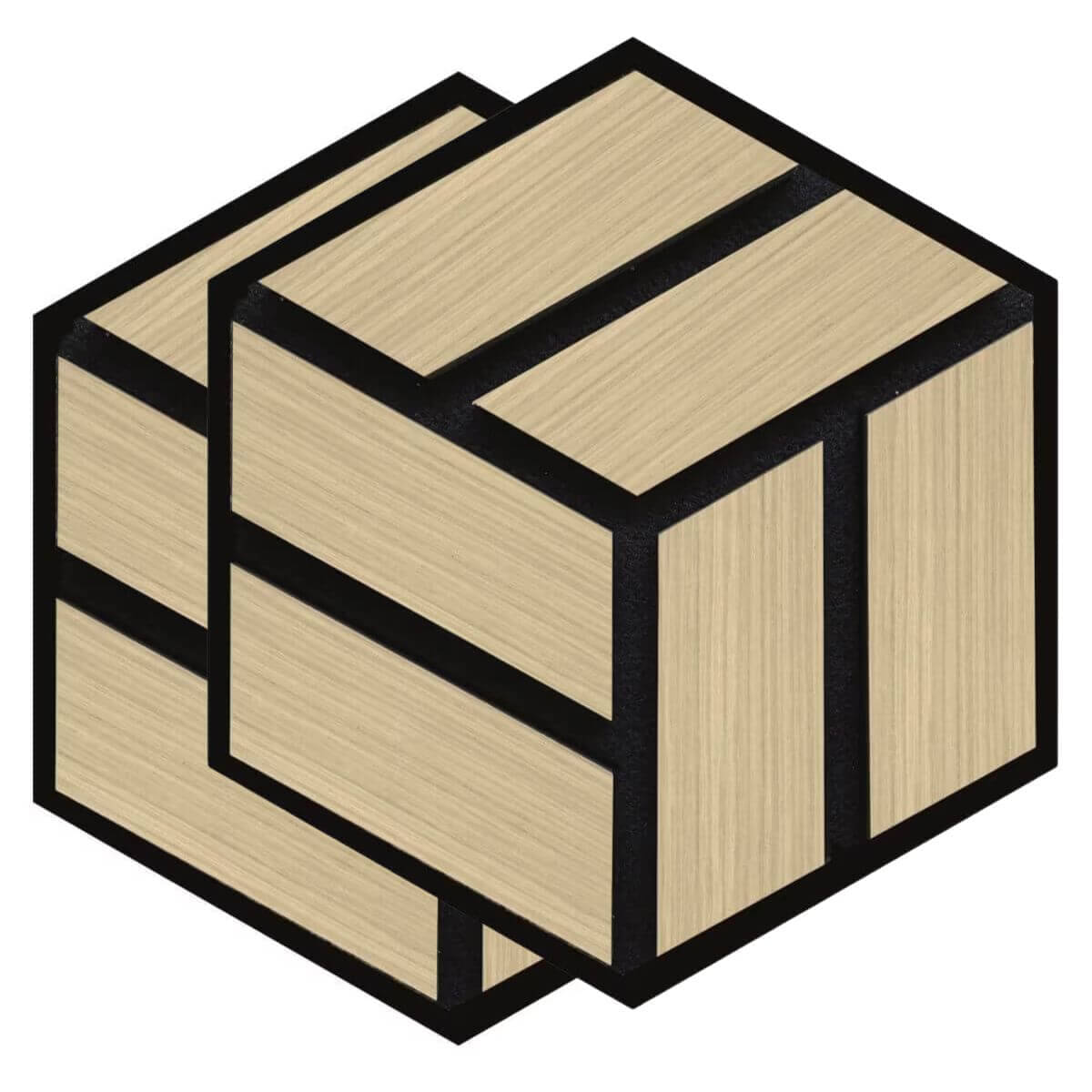 Panel akustyczny Neuhofer HEXAGO do przyklejenia, 2 sztuki, fornir dębowy