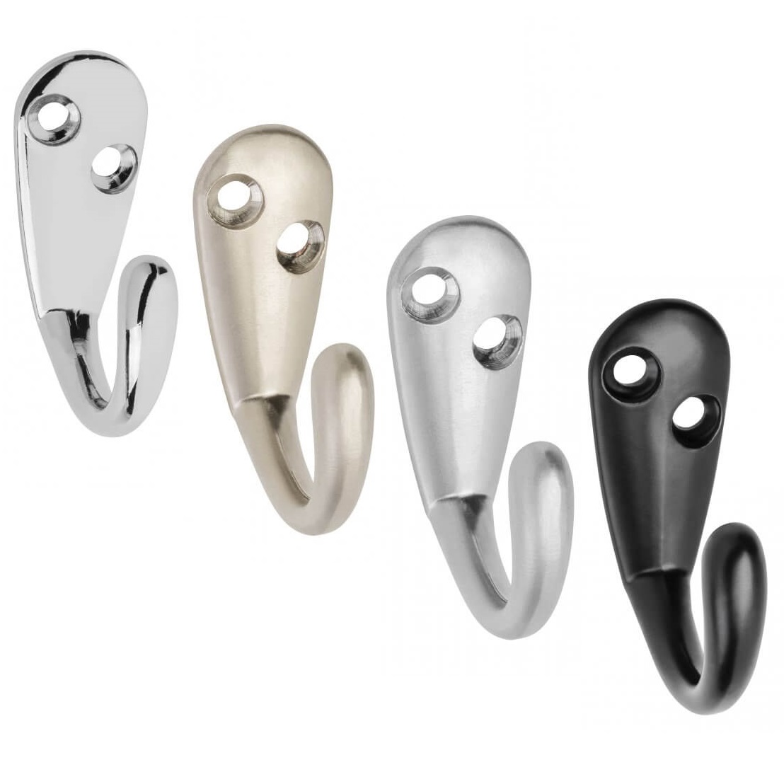 Gedotec metal coat hook ANDI, 44 x 17.5 mm, polished chrome