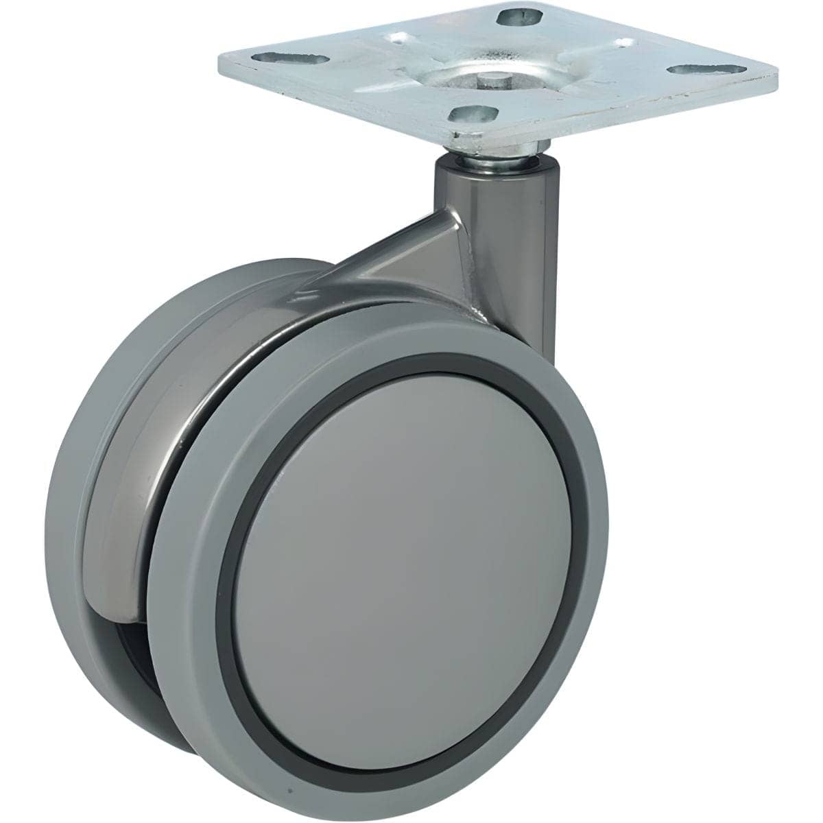 Möbelrolle mit Platte 50mm Hartbodenrollen Möbelrad Rollfuß Gummi Möbelrolle mit Platte 50mm Hartbodenrollen Möbelrad Rollfuß Gummi