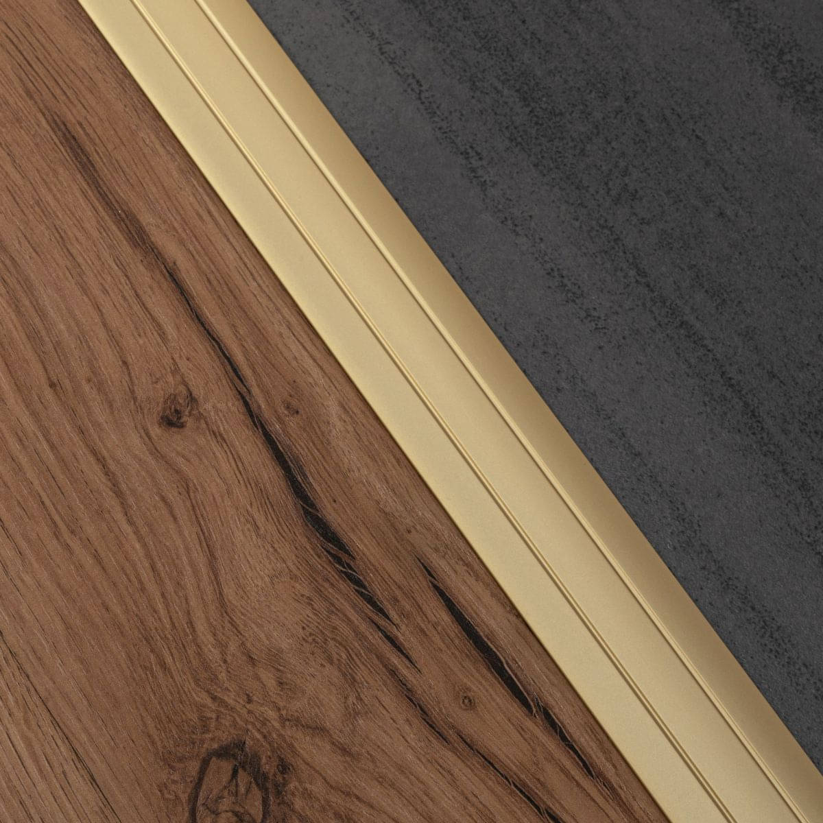 Übergangsprofil Aluminium Flach selbstklebend 37 x 2,5 mm Messing