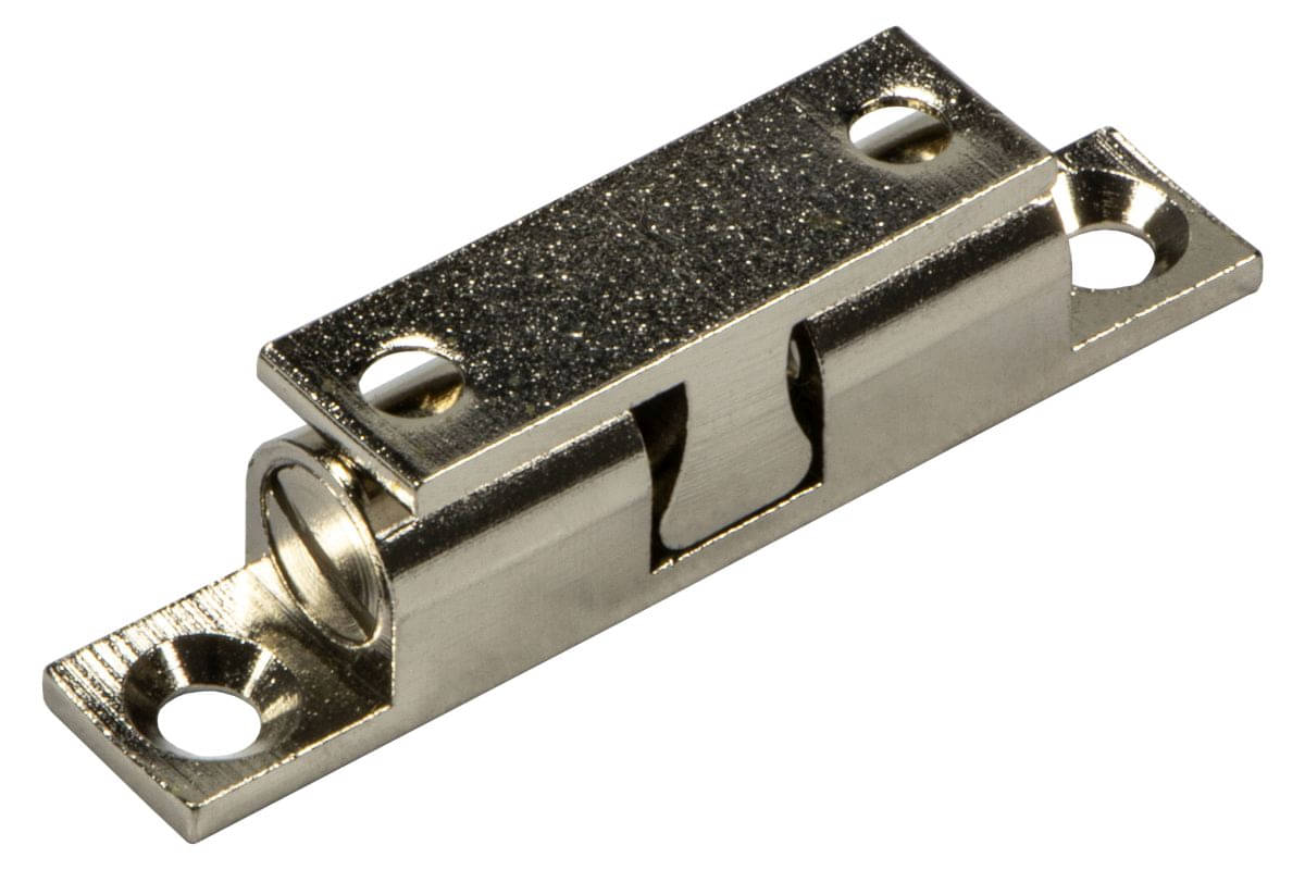 Doppel-Kugelschnapper aus Messing verstellbar vernickelt matt 60 mm