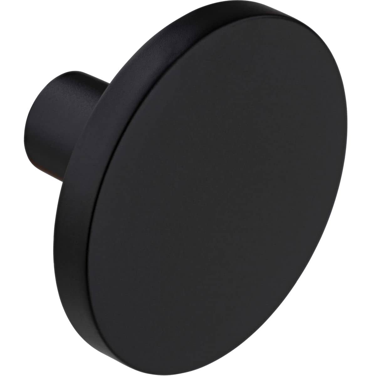 Viefe Garderobenhaken COMO aus Metall rund Ø 41 mm, Schwarz matt (RAL 9005) | Schwarz matt (RAL 9005)