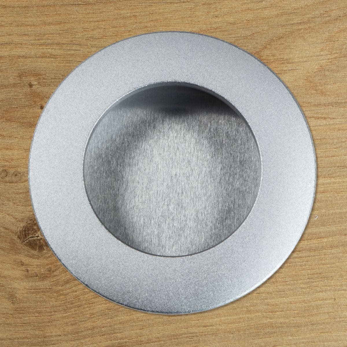 Häfele poignée coquille en aluminium ronde à coller argent, Ø 50 mm